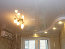 Белый глянцевый натяжной потолок от производителя Ремонтофф. Натяжные потолки Анжеро Судженск